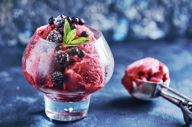 Ninja Creami Blackberry Mint Sorbet (Low Calorie)