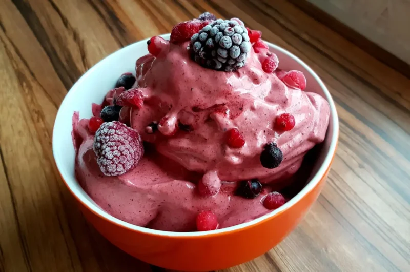 Ninja Creami Greek Yogurt Berry Swirl healthy recipe