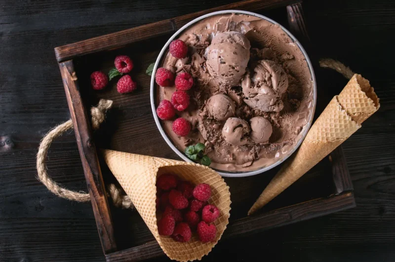 Ninja Creami Keto Dark Chocolate Raspberry Ice Cream