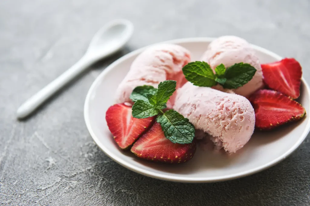 Ninja Creami Keto Strawberry Basil Ice Cream