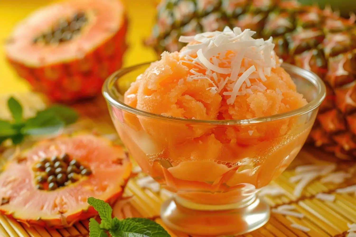 Ninja Creami Papaya Pineapple Sorbet Recipe