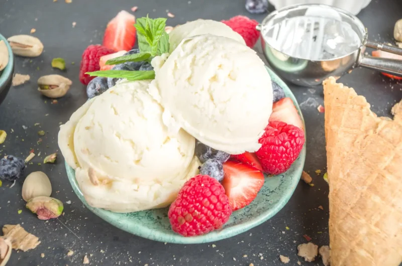 Ninja Creami Vanilla Greek Yogurt Ice Cream (Low Calorie)